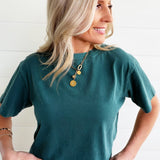 RicherPoorer Relaxed Crop Tee In Rainforest - Infinity Raine