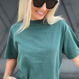 RicherPoorer Relaxed Crop Tee In Rainforest - Infinity Raine