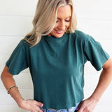 RicherPoorer Relaxed Crop Tee In Rainforest - Infinity Raine