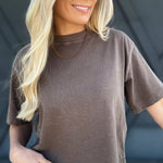 RicherPoorer Relaxed Crop Tee In Mole - Infinity Raine