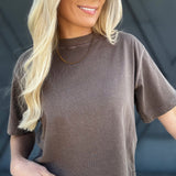 RicherPoorer Relaxed Crop Tee In Mole - Infinity Raine