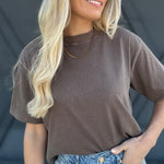 RicherPoorer Relaxed Crop Tee In Mole - Infinity Raine