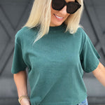 RicherPoorer Relaxed Crop Tee In Rainforest - Infinity Raine
