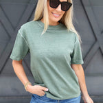 RicherPoorer Relaxed Everyday Tee In Sage Leaf - Infinity Raine