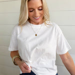 RicherPoorer Vintage Jersey Oversized Crop Tee In White - Infinity Raine