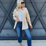 Risen Boyfriend Clean Cuff Jeans In Dark - Infinity Raine
