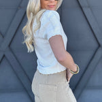 Risen Mid Rise Patch Pocket Shorts In Khaki - Infinity Raine