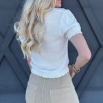 Risen Mid Rise Patch Pocket Shorts In Khaki - Infinity Raine