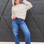 Risen Slouchy Wide Leg Jeans In Dark - Infinity Raine