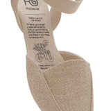 Rollasole Wanderlust Ankle Strap Compact Mules In Beige - Infinity Raine