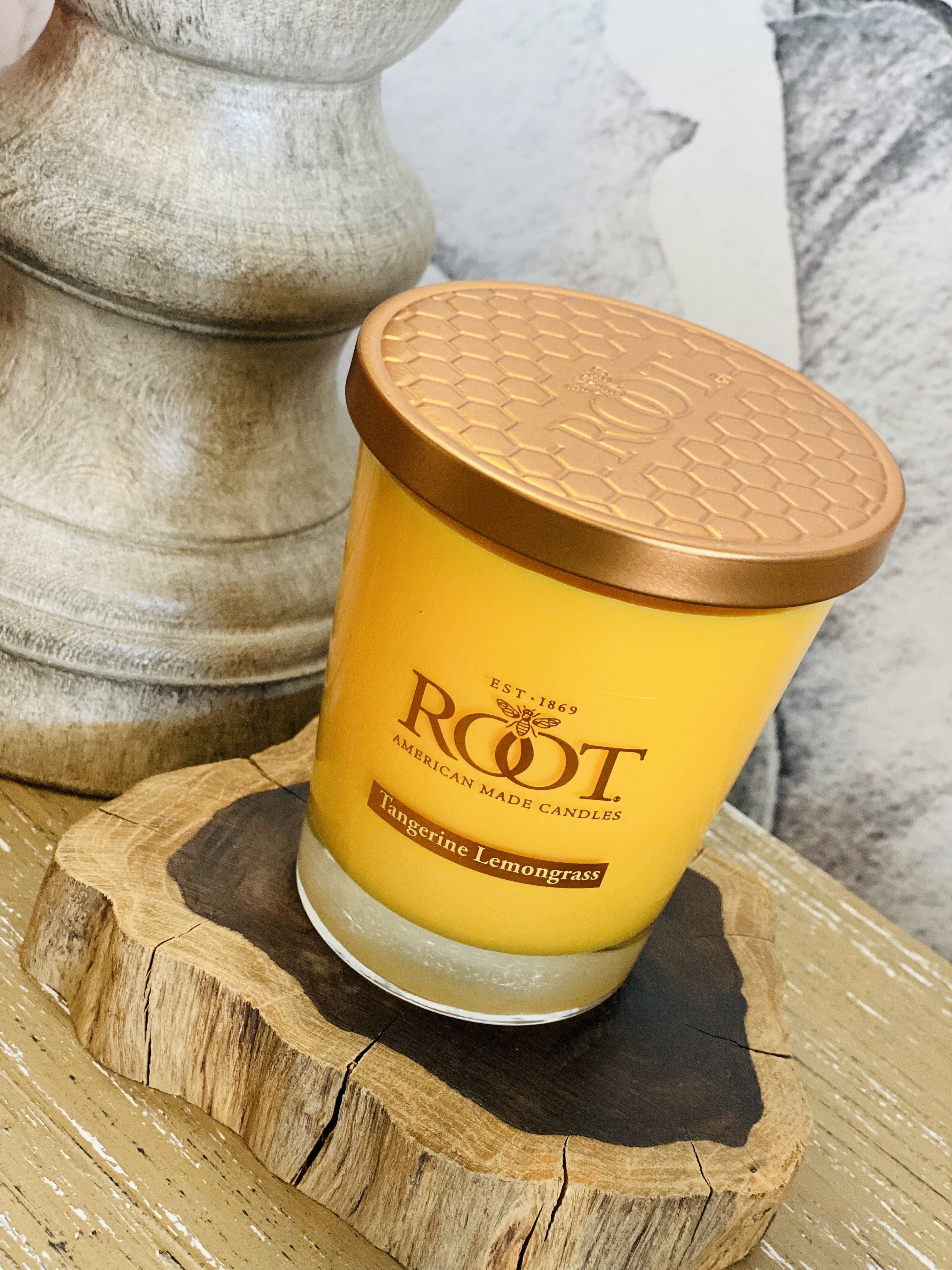 Large Veriglass Root Candle-Tangerine Lemongrass - Infinity Raine