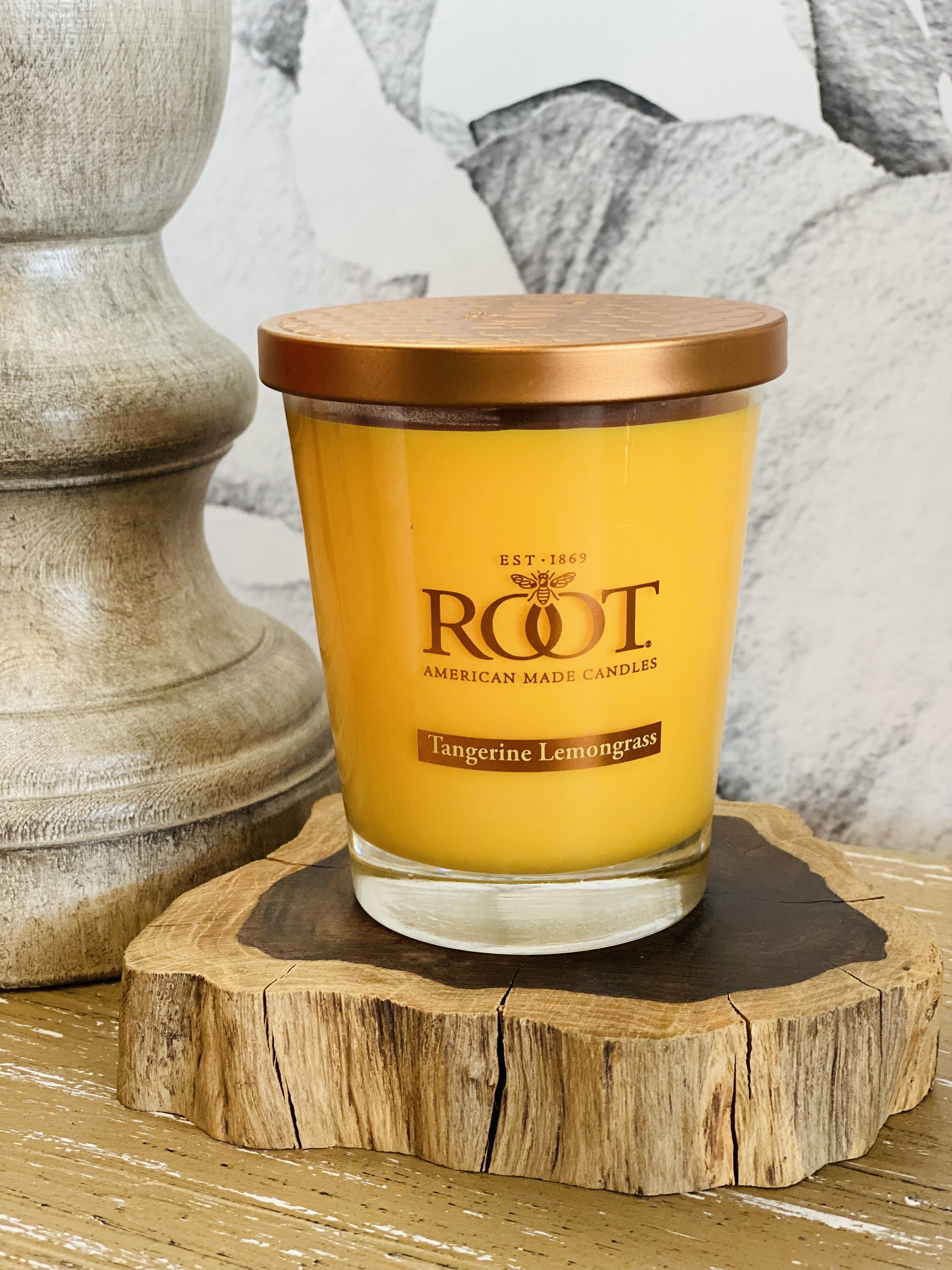 Large Veriglass Root Candle-Tangerine Lemongrass - Infinity Raine