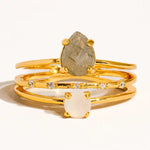 Sabine 18K Gold Multi Stone Statement Ring - Infinity Raine