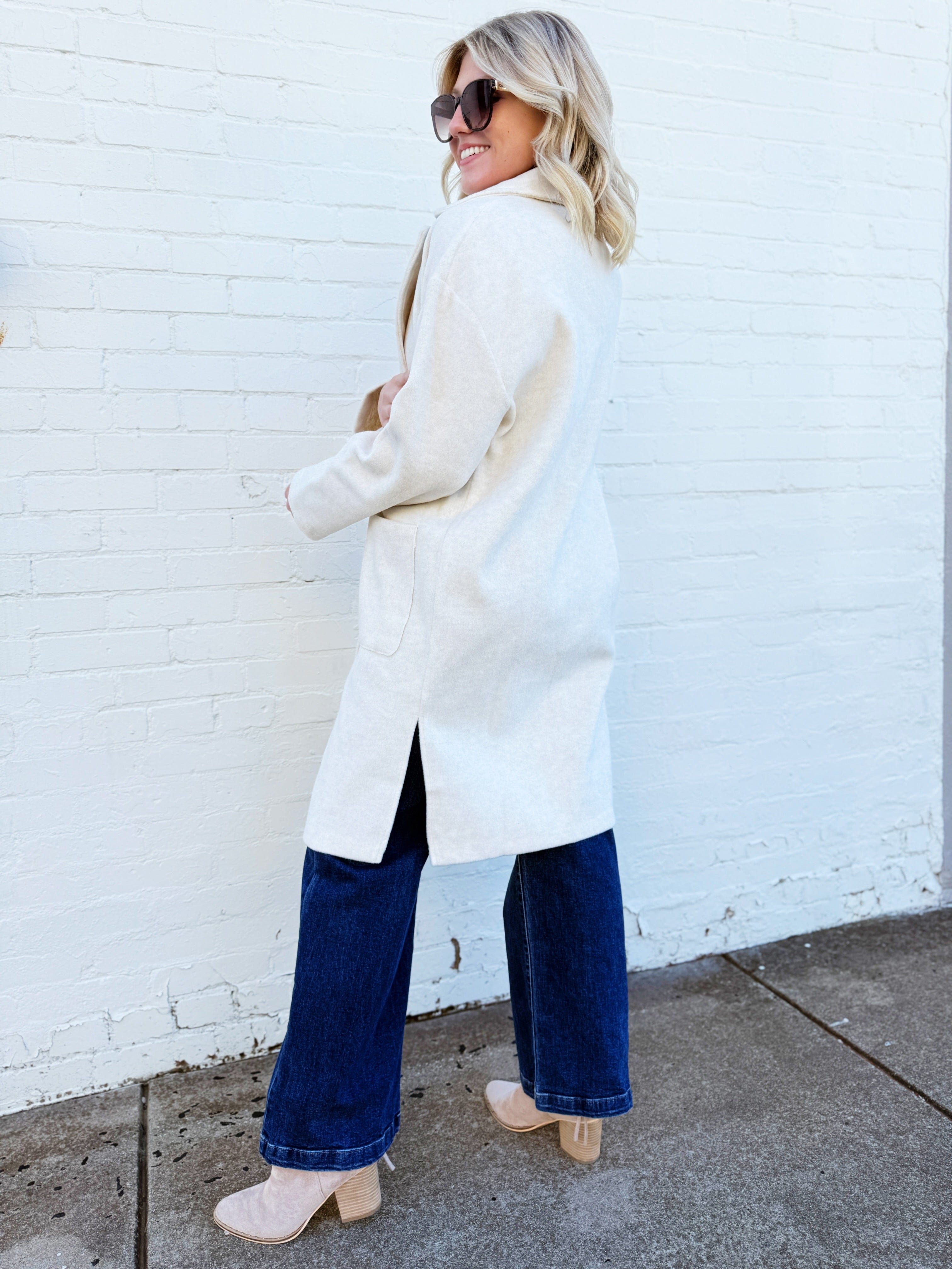 SADIE & SAGE Outerwear - Jackets & Coats Out Of Town Coat In Ivory