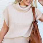 SADIE & SAGE Tops - Sweaters Crosby Turtleneck Sweater In Khaki