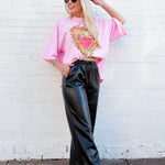 Sage The Label Bottoms - Pants Ranch Rebel Vegan Leather Pants In Black