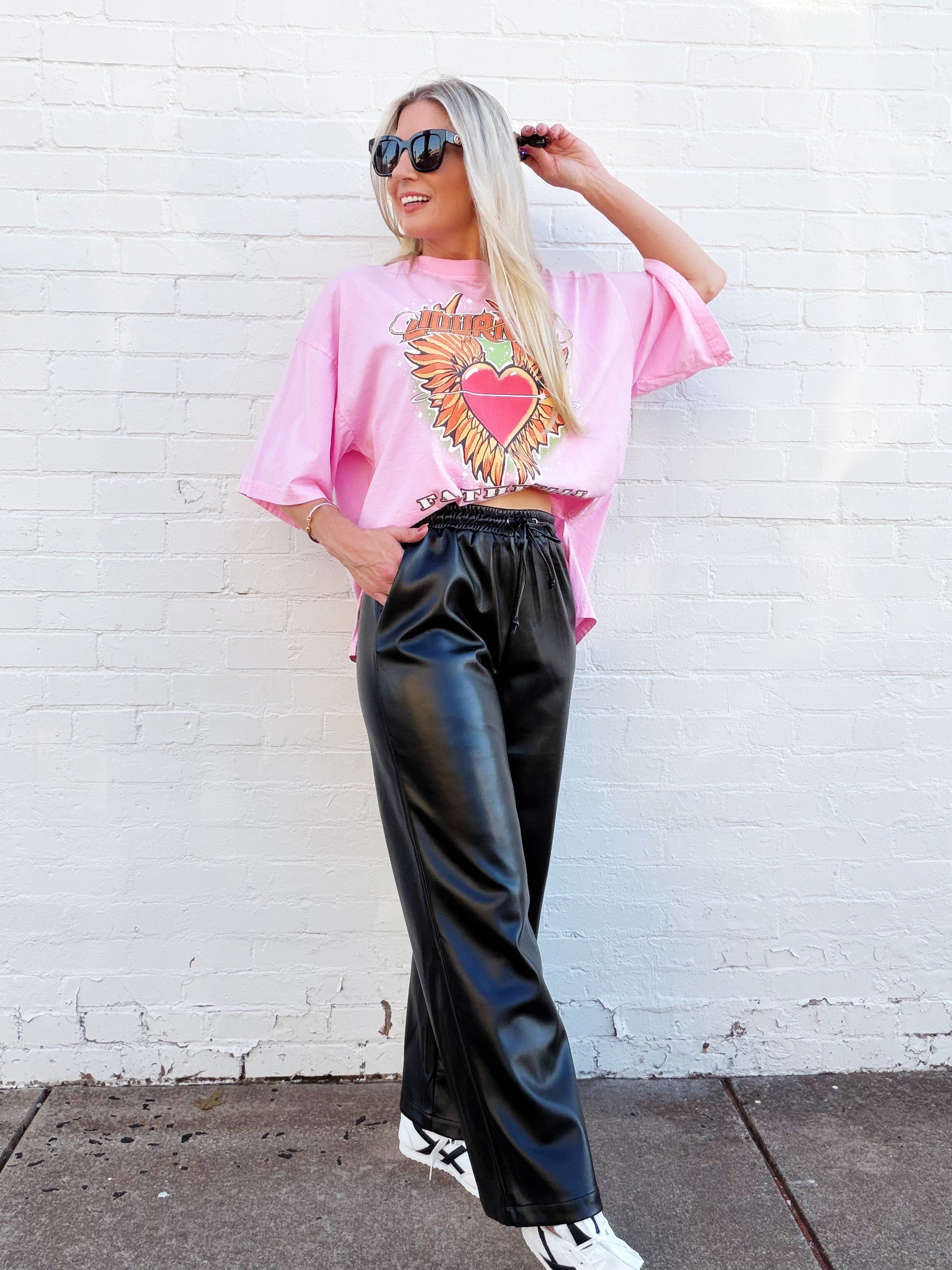 Sage The Label Bottoms - Pants Ranch Rebel Vegan Leather Pants In Black