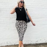 Analogue Floral Midi Skirt In Black - Infinity Raine