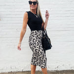 Analogue Floral Midi Skirt In Black - Infinity Raine