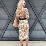 Giddy Up Ruched Mesh Skirt In Brown - Infinity Raine