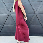 Sage The Label Dresses Cabaret Cowl Neck Scarf Maxi In Wine