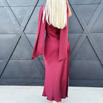 Sage The Label Dresses Cabaret Cowl Neck Scarf Maxi In Wine