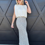 Sage The Label Tops - Blouses Amour Pleated Bubble Hem Top In Ivory