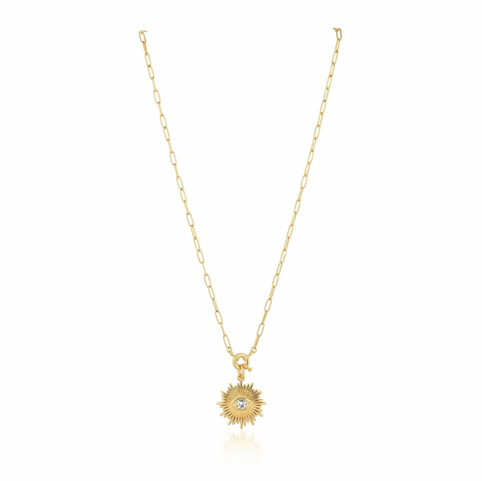 Sahira Nadia Sunburst Necklace-Gold - Infinity Raine