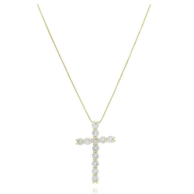 Sahira Faith Cross Pendant Necklace-Gold - Infinity Raine