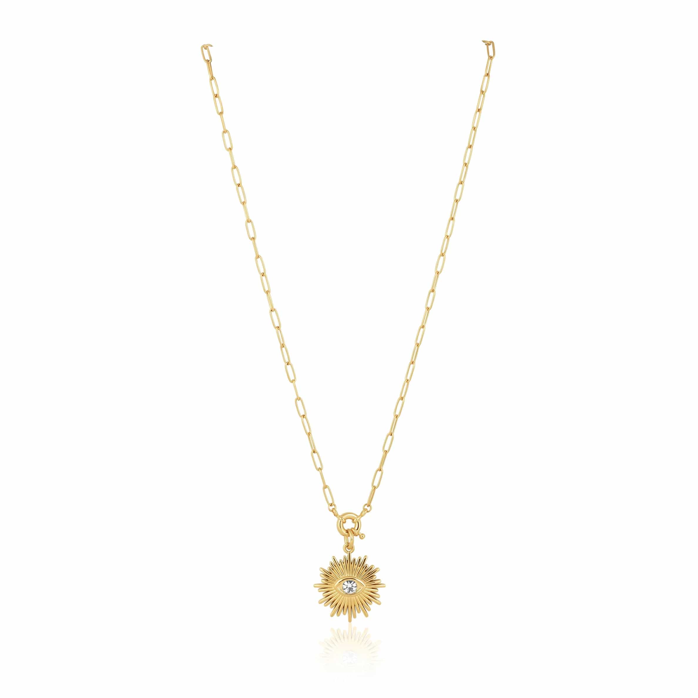 Sahira Nadia Sunburst Necklace-Gold - Infinity Raine