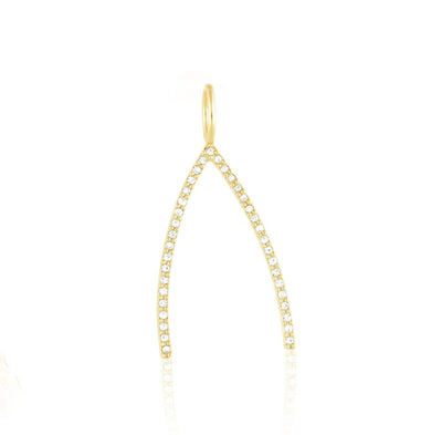 Sahira Wishbone Pendant Necklace-Gold - Infinity Raine