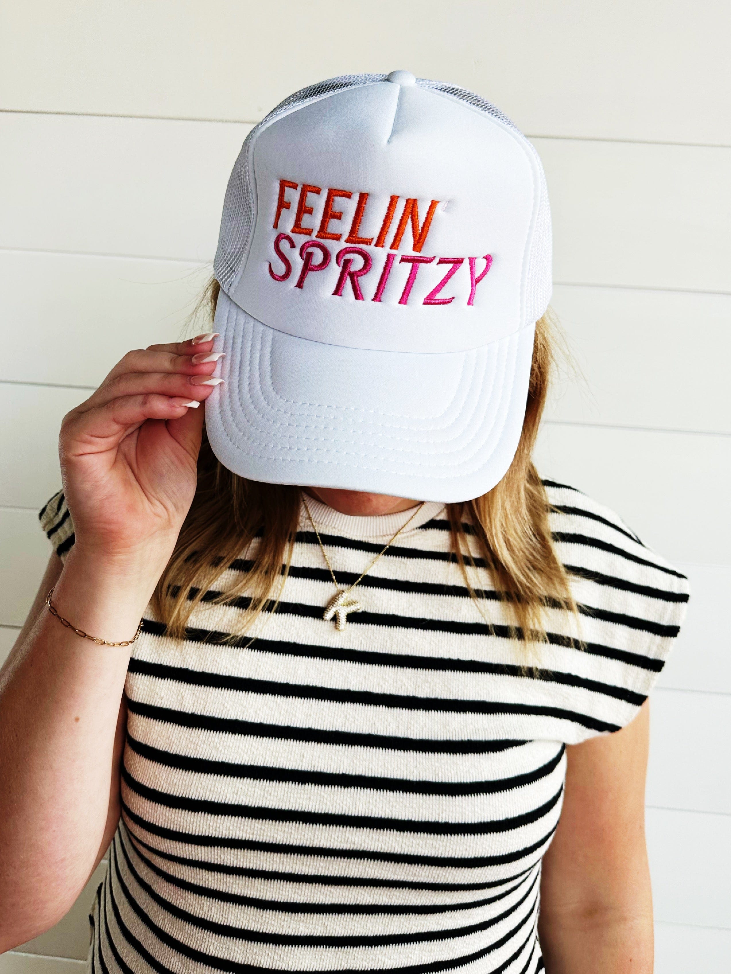 Feelin Spritzy Trucker Hat-White - Infinity Raine
