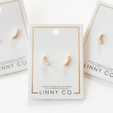 Screwback Stud Earrings In Abigail Pearl - Infinity Raine