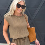 Sepia Sky Bubble Top In Bronze Olive - Infinity Raine