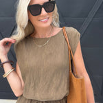 Sepia Sky Bubble Top In Bronze Olive - Infinity Raine