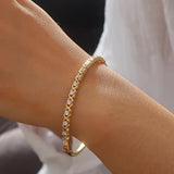 Séraphie 18K Gold Non-Tarnish Cz Cuff Bracelet - Infinity Raine