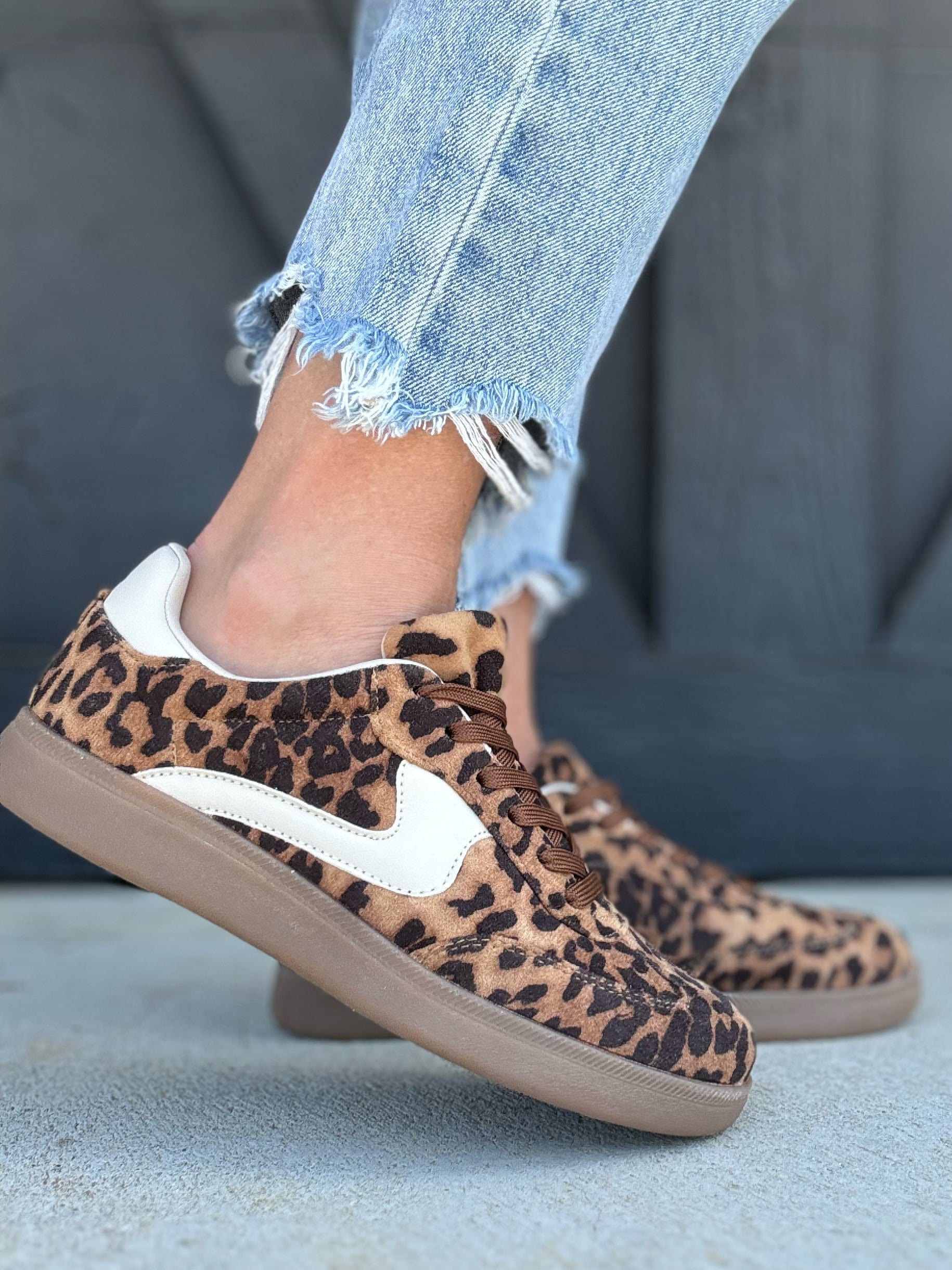Leopard Print Gum Sole Sneakers - Infinity Raine