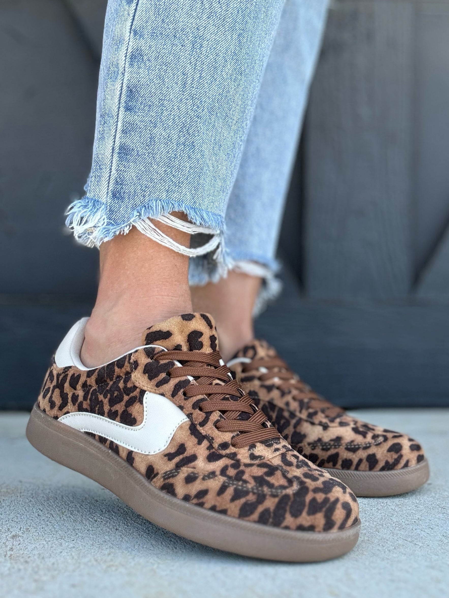 Leopard Print Gum Sole Sneakers - Infinity Raine