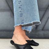 Shu Shop Andrea Mule In Black Snake - Infinity Raine