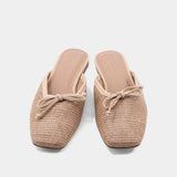 Shu Shop Andrea Mule In Natural Woven - Infinity Raine