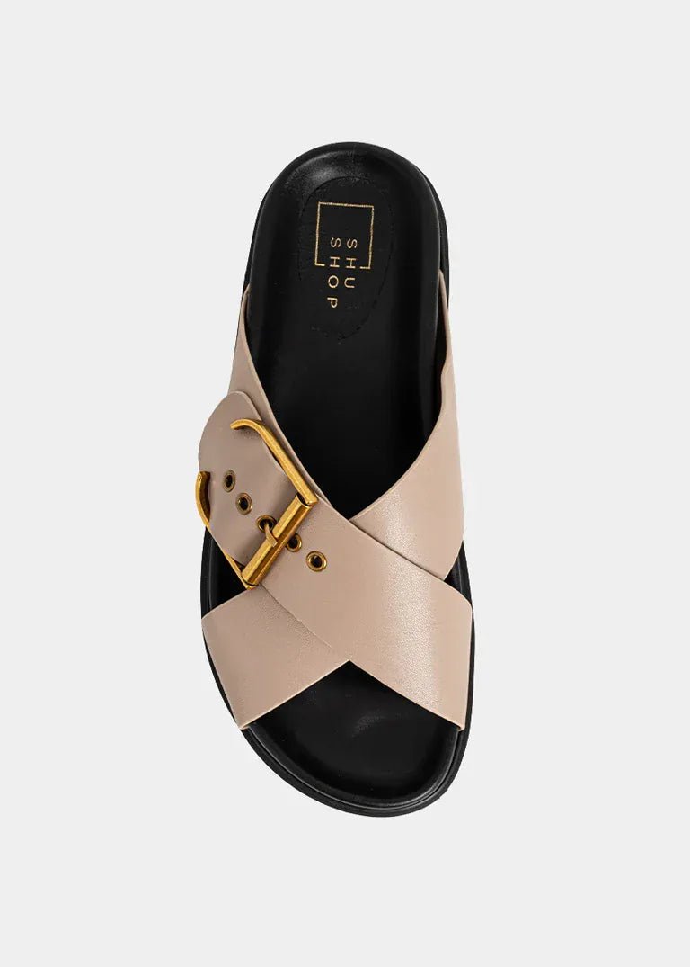 Shu Shop BARB Sandals In Taupe - Infinity Raine