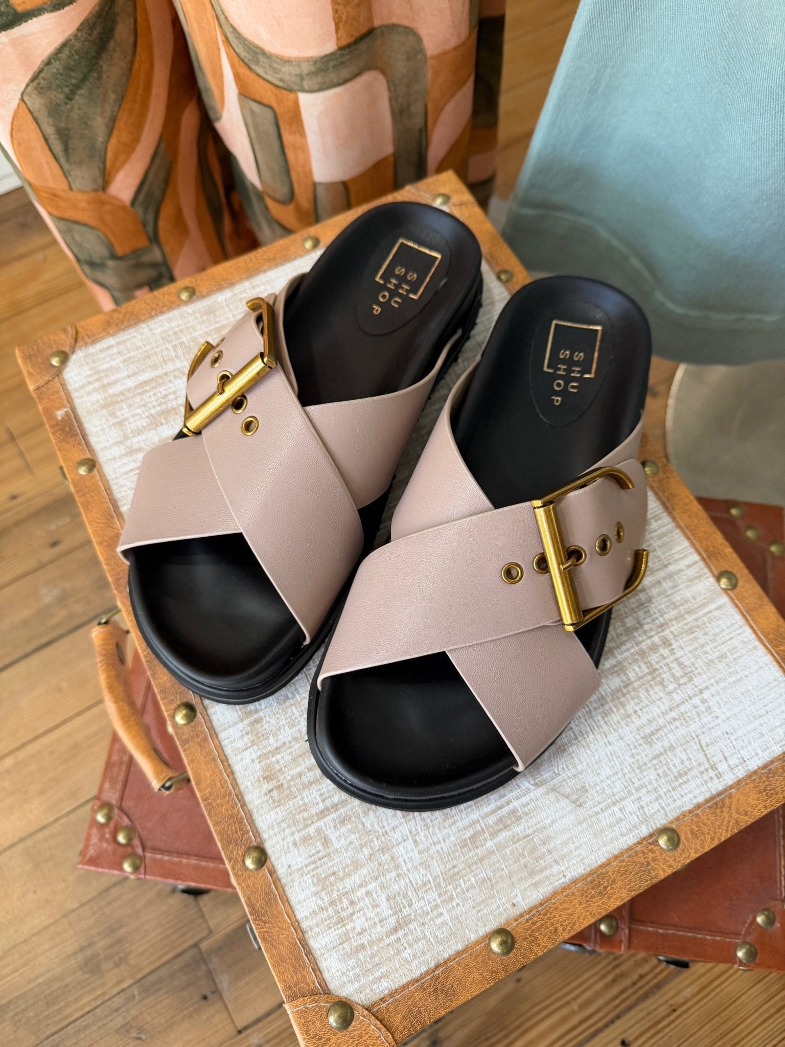 Shu Shop BARB Sandals In Taupe - Infinity Raine