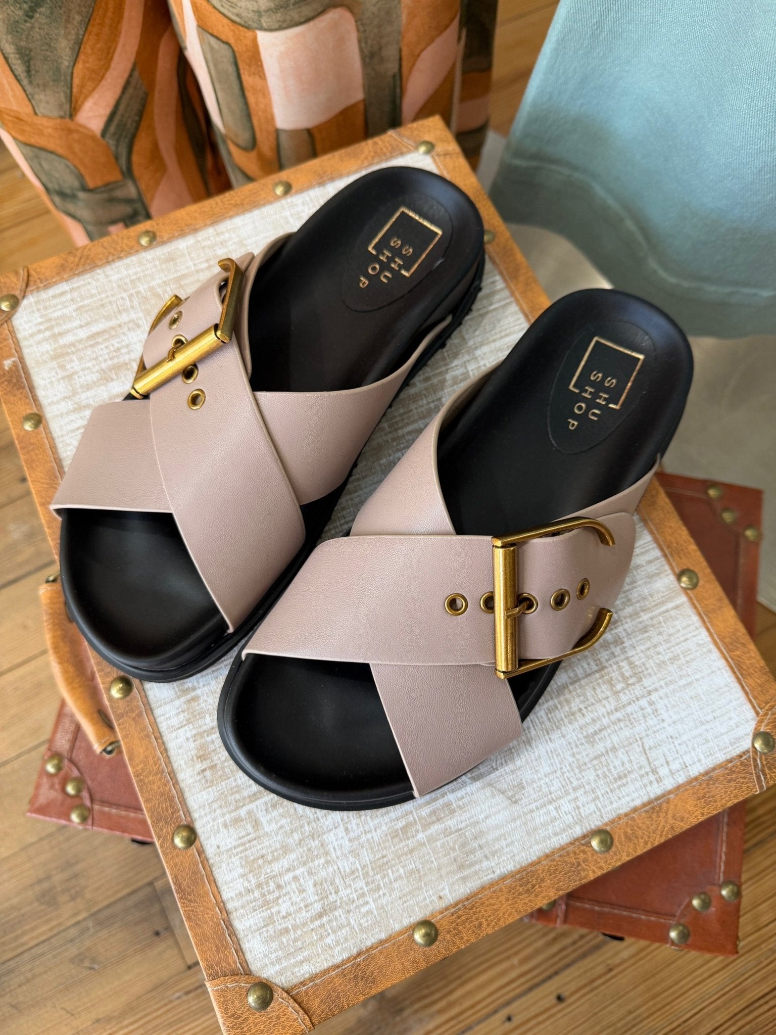 Shu Shop BARB Sandals In Taupe - Infinity Raine