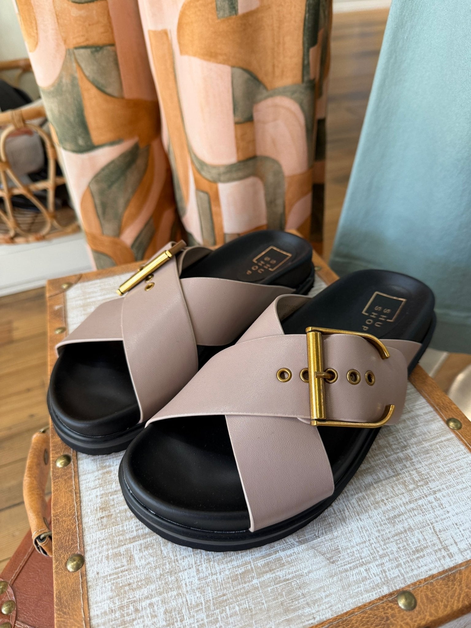 Shu Shop BARB Sandals In Taupe - Infinity Raine