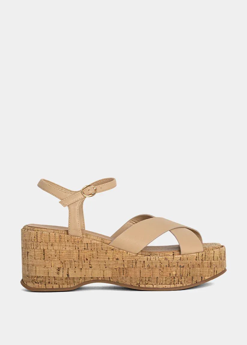 Shu Shop Indiana Platform Sandal In Nude - Infinity Raine