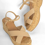 Shu Shop Indiana Platform Sandal In Nude - Infinity Raine