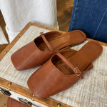 Shu Shop Shoes - Flats Shu Shop Athena Mules In Brown Lizard