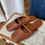 Shu Shop Shoes - Flats Shu Shop Athena Mules In Brown Lizard