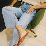 Shu Shop Athena Mules In Brown Lizard - Infinity Raine