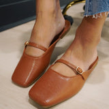 Shu Shop Athena Mules In Brown Lizard - Infinity Raine